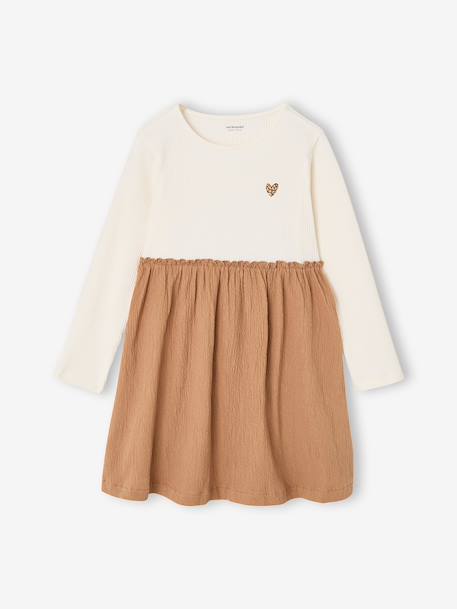 Fille-Robe 2 en 1 manches longues fille