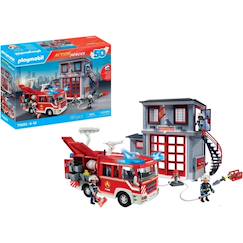 Jouet-Poste de pompiers avec camion d'intervention 71603