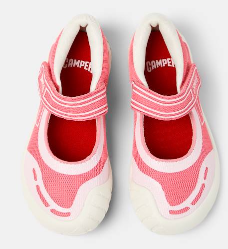 Ballerines fille cuir peu path Blanc naturel+Rose pastel 8 - vertbaudet enfant 