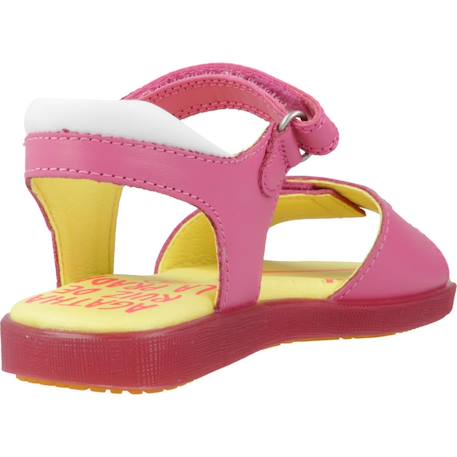 Sandales fille été Blanc blanco+Rose rosy 9 - vertbaudet enfant 