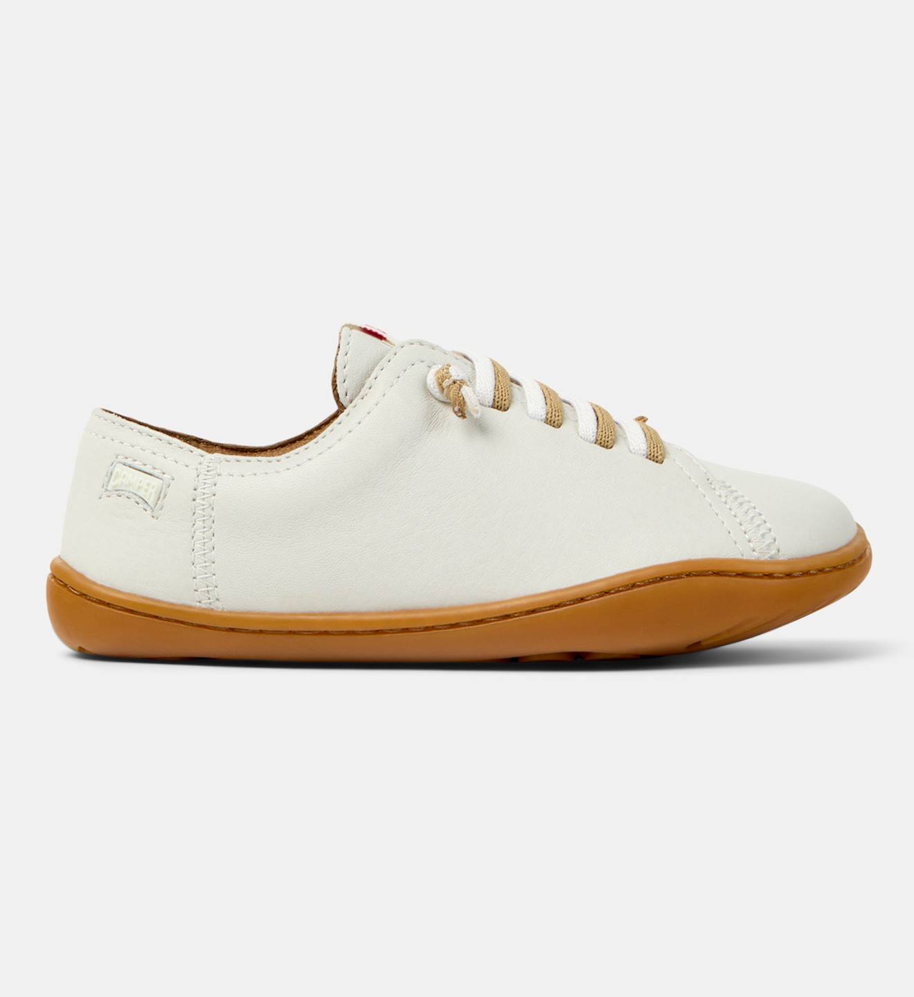 Baskets Garçon Cuir Peu Cami Blanc Naturel Baskets Garçon Cuir Peu Cami Blanc Naturel