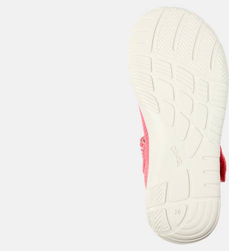 Ballerines fille cuir peu path Blanc naturel+Rose pastel 10 - vertbaudet enfant 