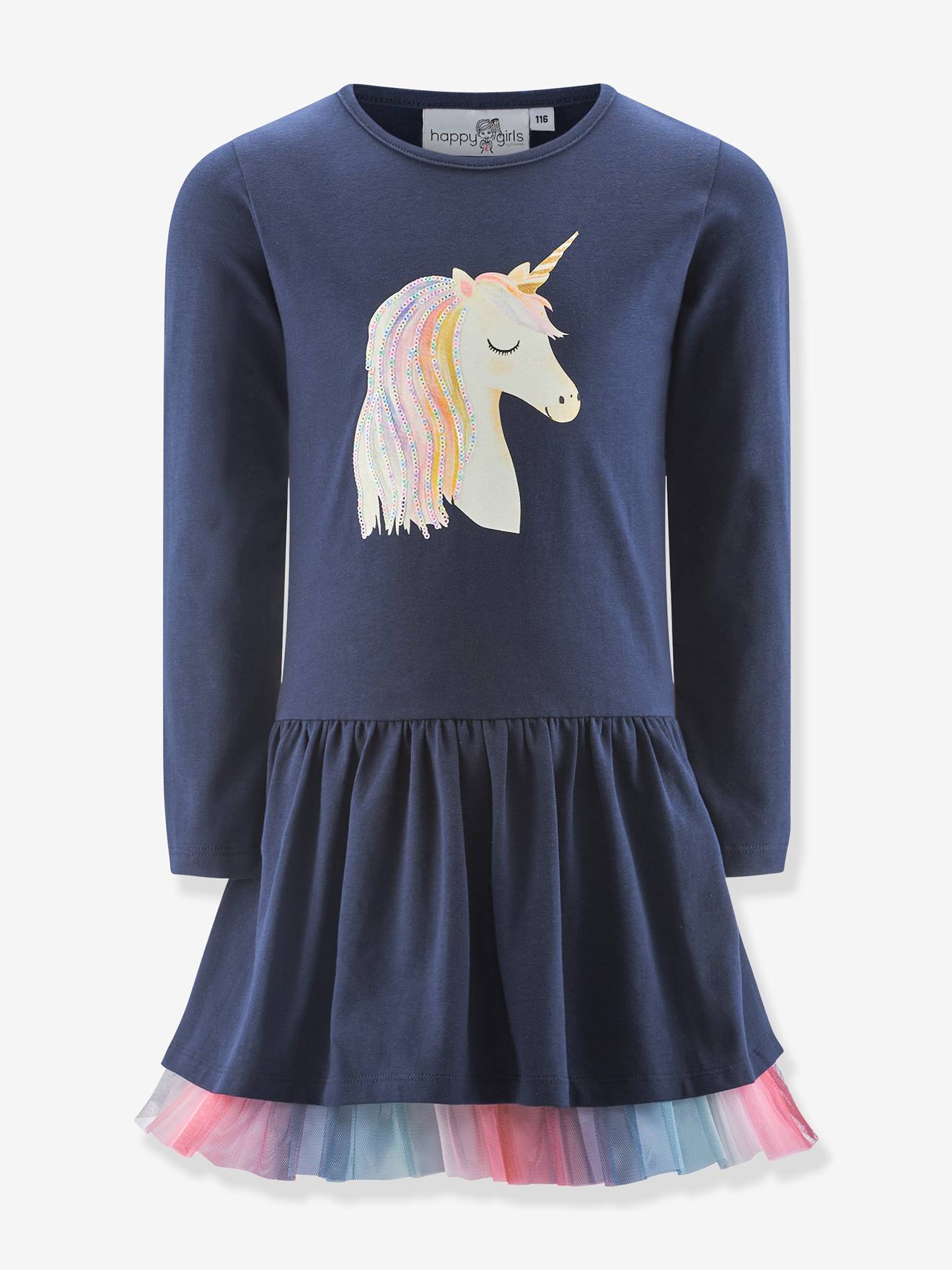 Robe licorne fille Happy Girls marine