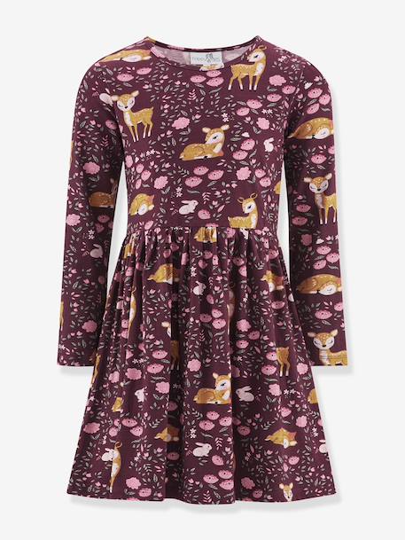 Fille-Robe avec biches et fleurs fille Happy Girls