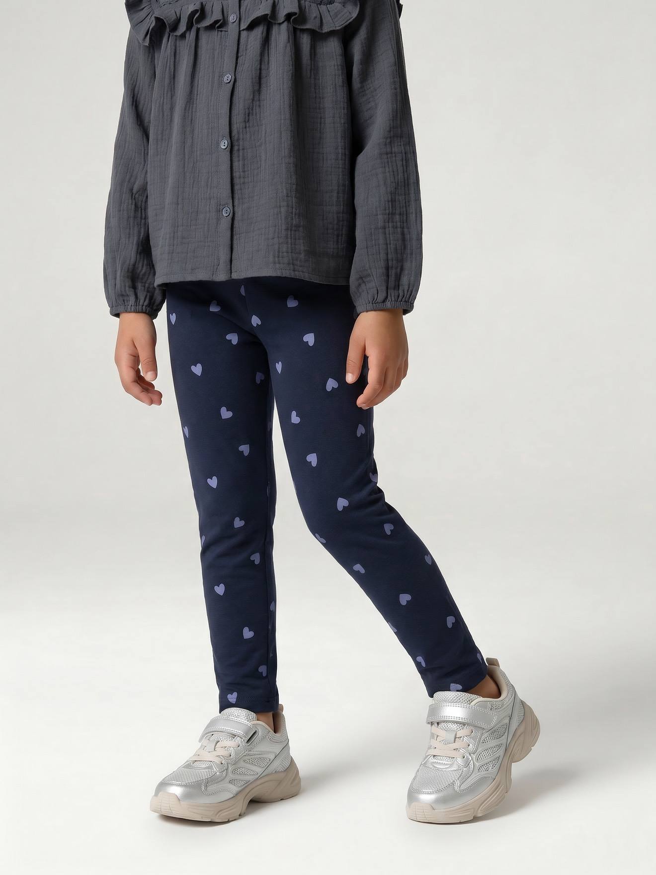 Legging fille imprimé bleu Legging fille imprimé bleu