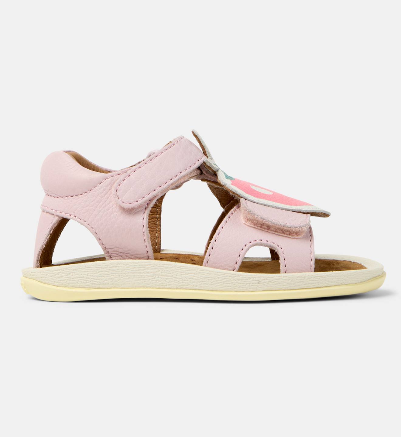 Sandales Fille Cuir Bicho Kids Twins Rose Jaune 69$