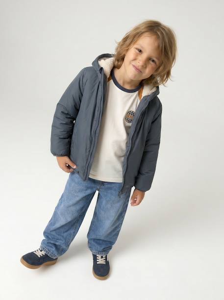 Parka garçon 3 en 1 blouson amovible kaki+lichen+Marine grisé+noix de pécan 18 - vertbaudet enfant 