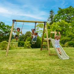 -Portique balançoire et vis-à-vis arbousier bois h190cm