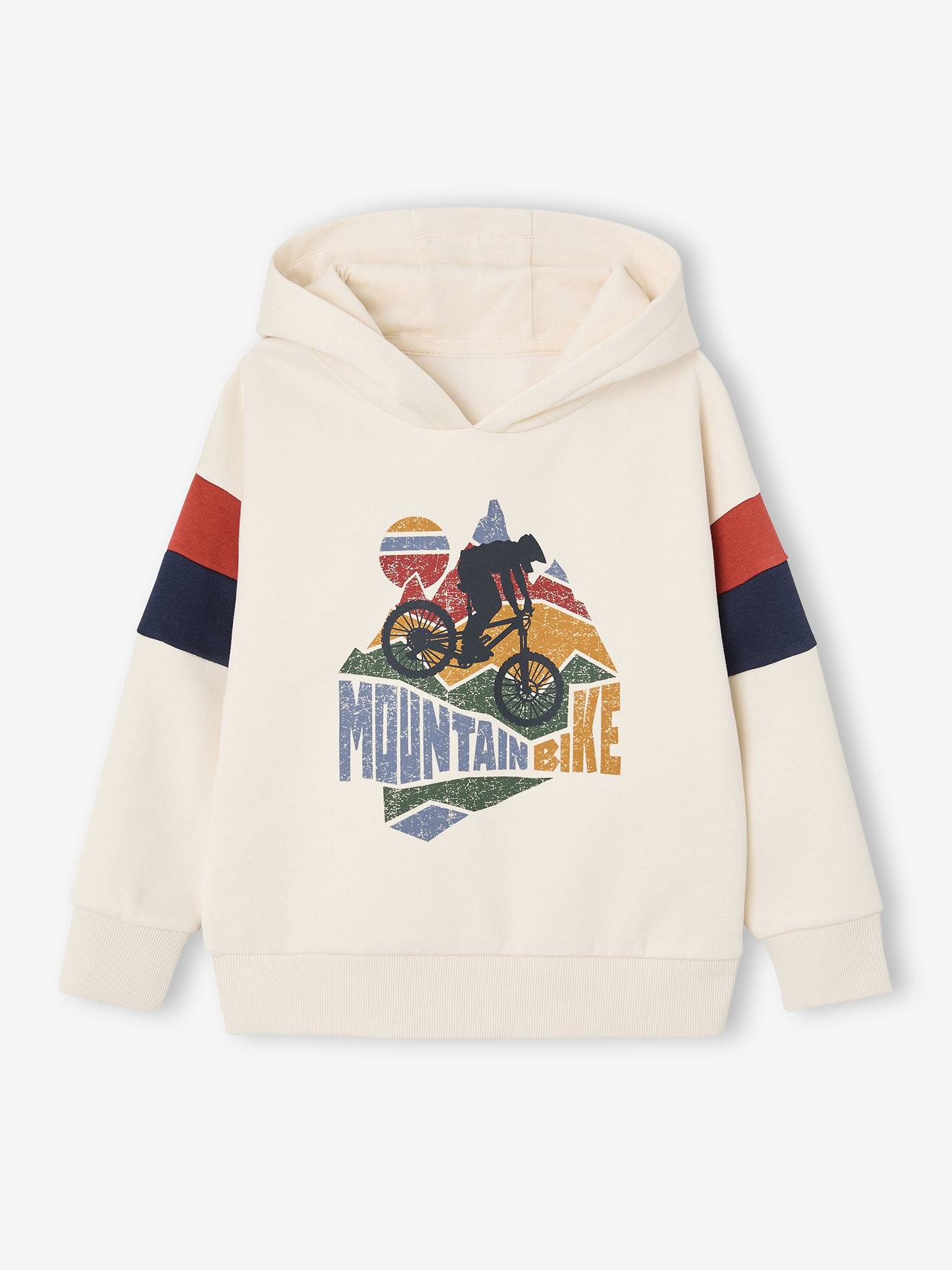 Sweat garon capuche motif plac blanc 23 €
