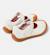 Ballerines fille cuir peu path Blanc naturel+Rose pastel 4 - vertbaudet enfant 