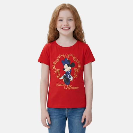 T-shirt enfant manches courtes blanc motif personnage minnie Blanc+Rouge 7 - vertbaudet enfant 