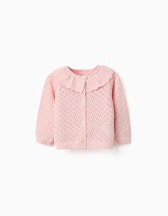 Gilet en maille ajourée avec extrémités festonnées  - vertbaudet enfant