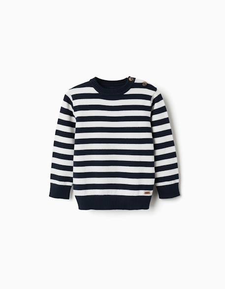 Bébé-Pull en maille à rayures