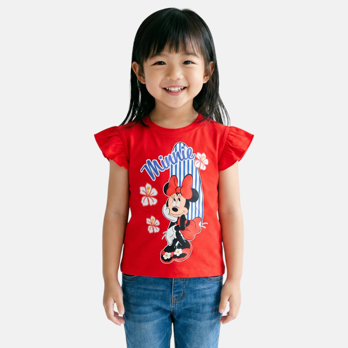 Top Fille Avec Personnage Minnie Rouge