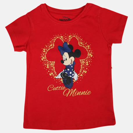 T-shirt enfant manches courtes blanc motif personnage minnie Blanc+Rouge 10 - vertbaudet enfant 