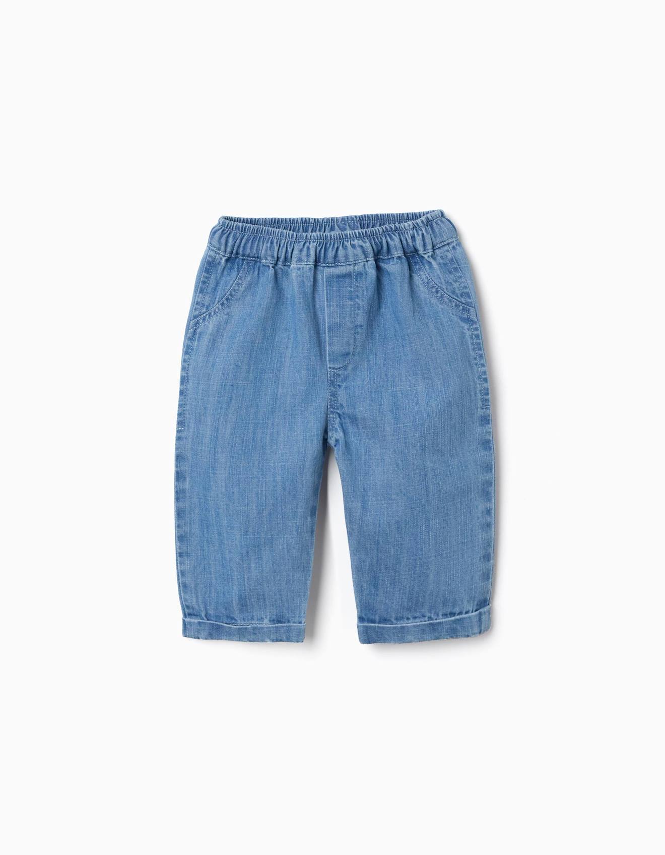 Pantalon En Jean Avec Taille lastique Bleu 23 €