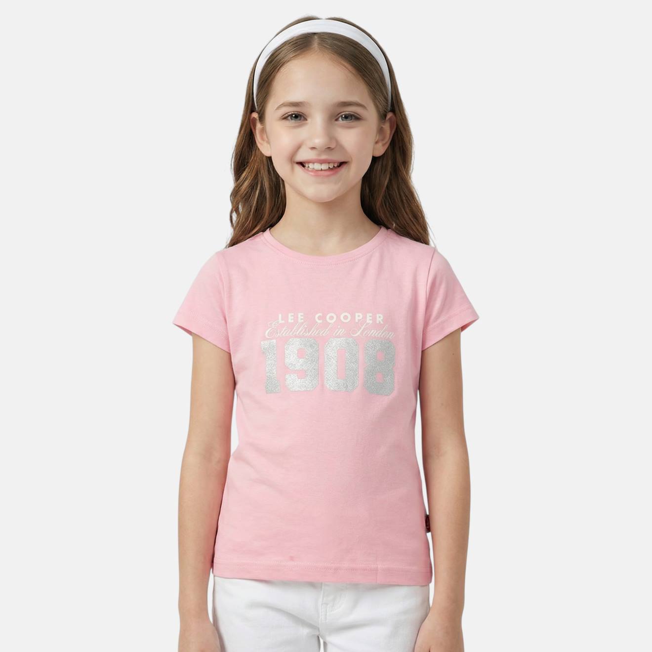 T Shirt Fille Manches Courtes Rosatre 8 €