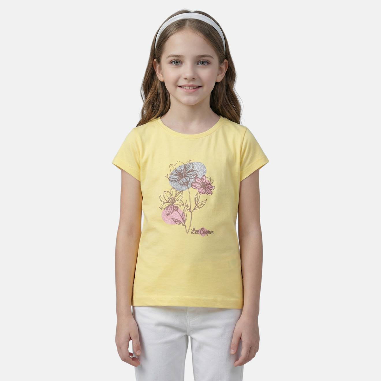 T Shirt Fille Manches Courtes Jaune 8 €