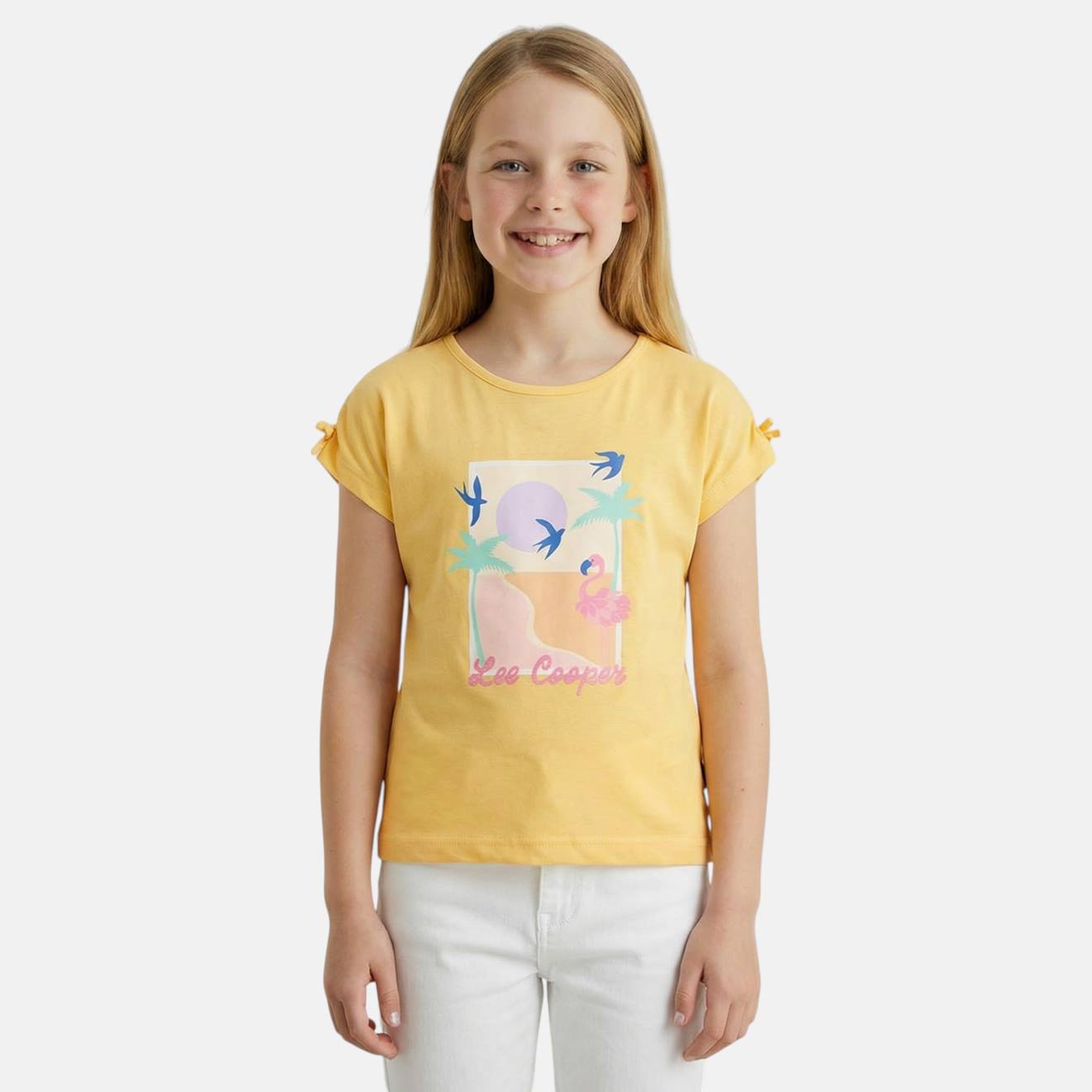 T Shirt Fille Manches Courtes Jaune T Shirt Fille Manches Courtes Jaune