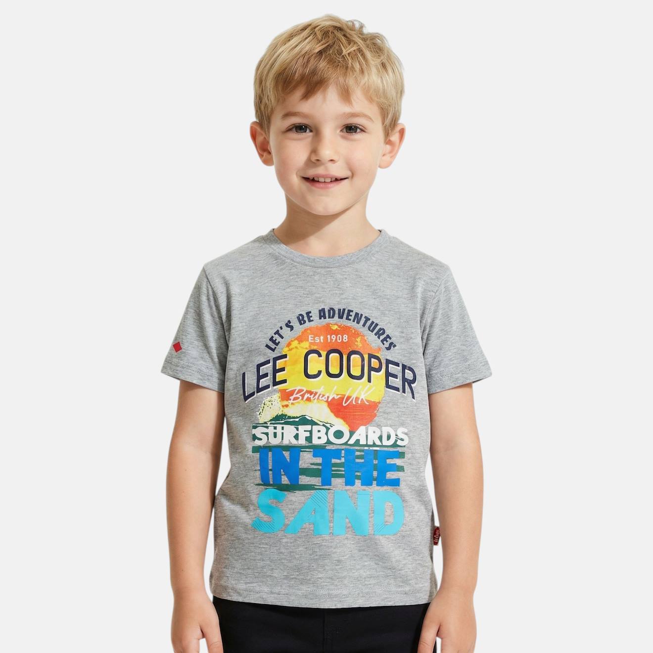 T-shirt Manches Courtes Garon Avec Dessin Color Gris 8$