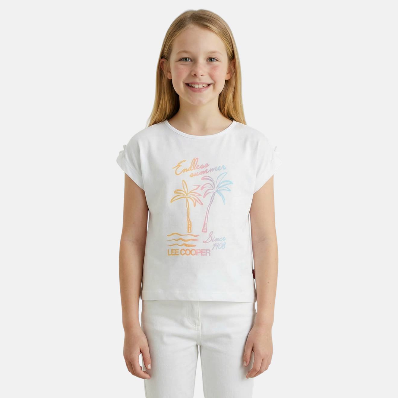 T Shirt Fille Manches Courtes Blanc 8 €