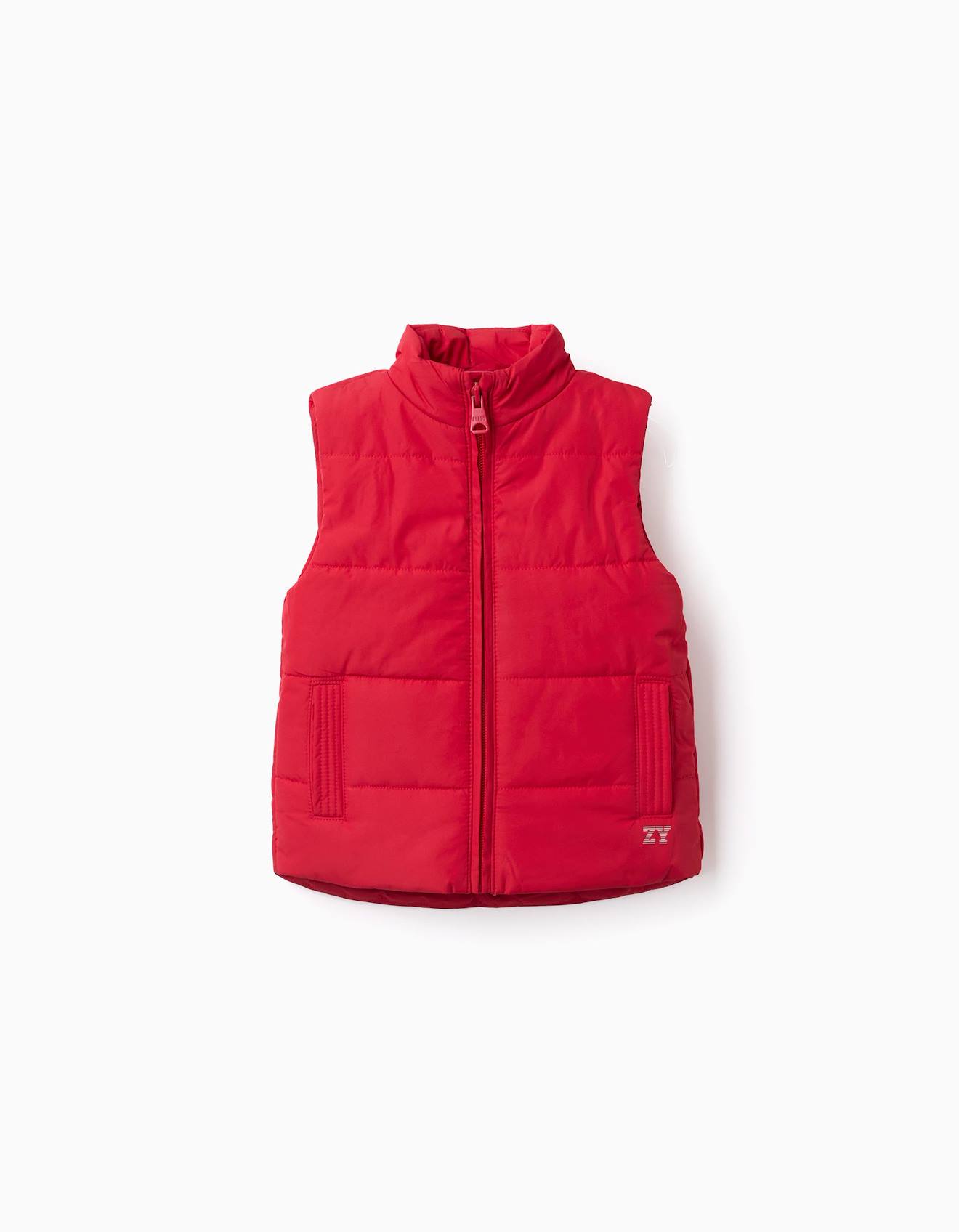 Doudoune Sans Manches Avec Doublure En Polaire Et Poches Latérales Rouge