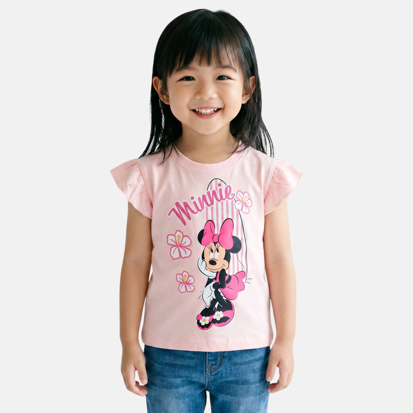Top Fille Avec Personnage Minnie Rose