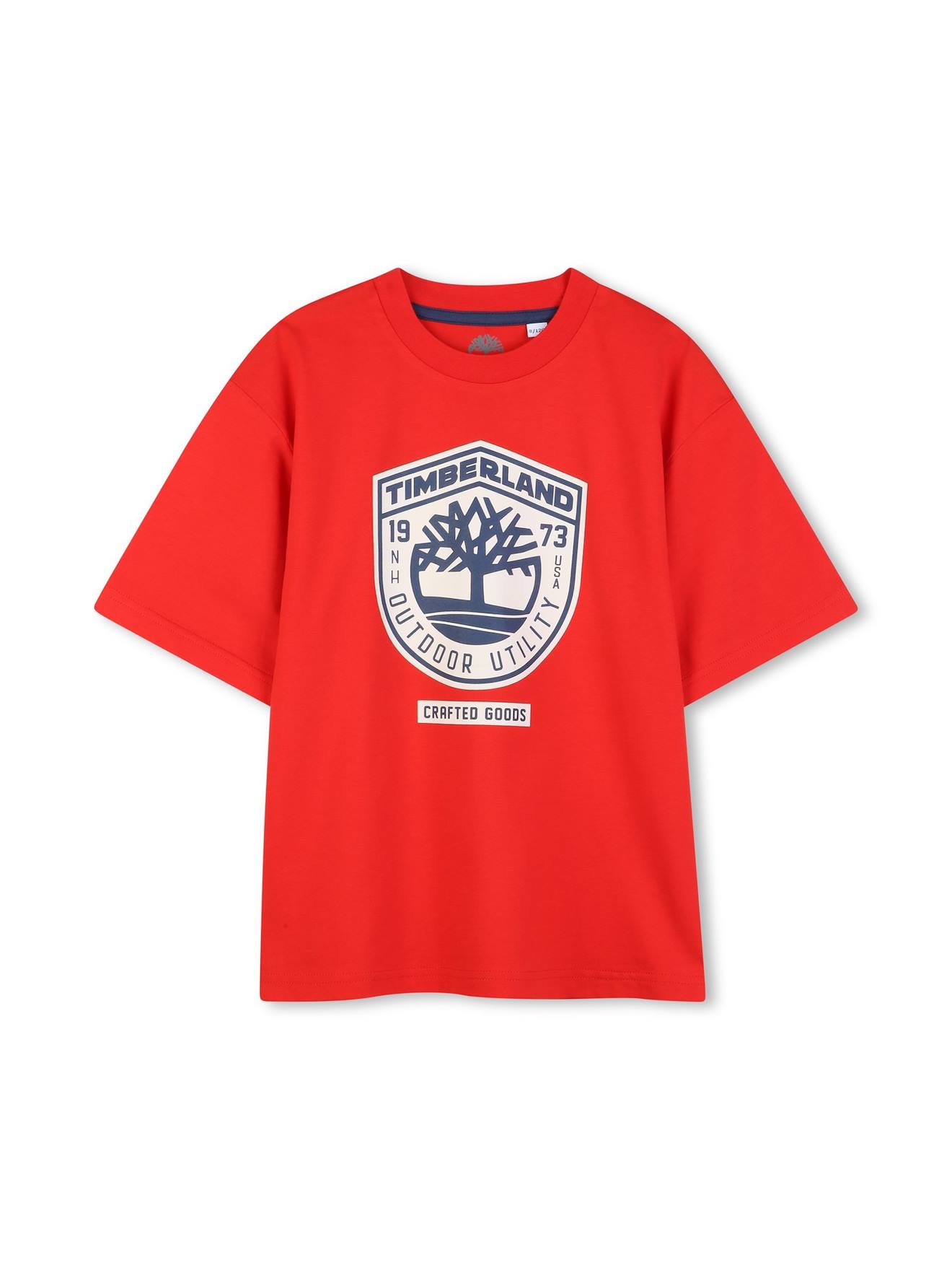 T-shirt Garçon Col Rond Rouge