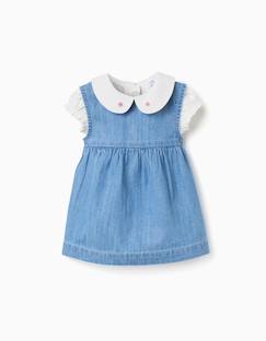 -Body en coton + robe en jean sans manches