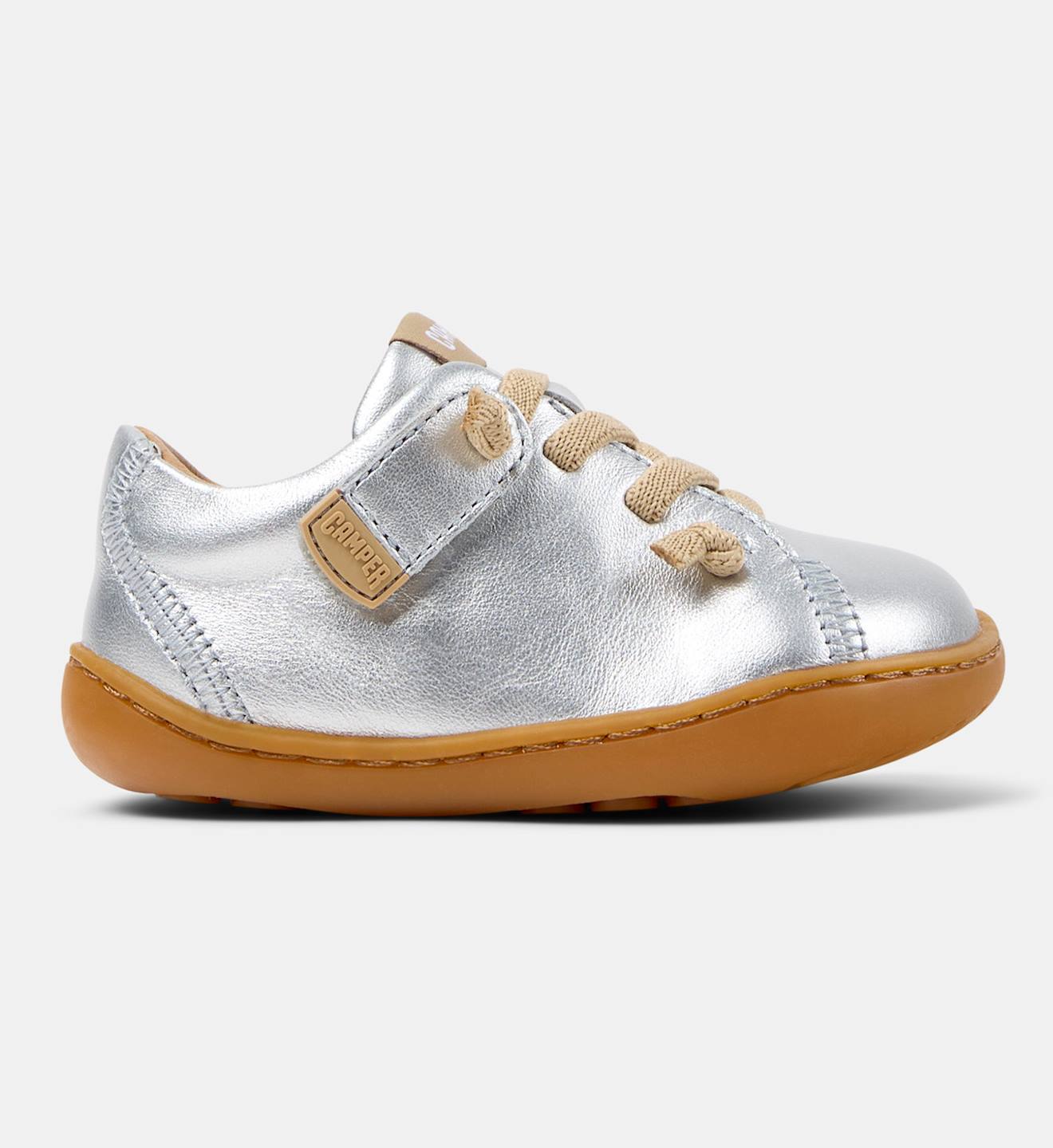 Baskets Fille Cuir Peu Cami Twins Gris Moyen