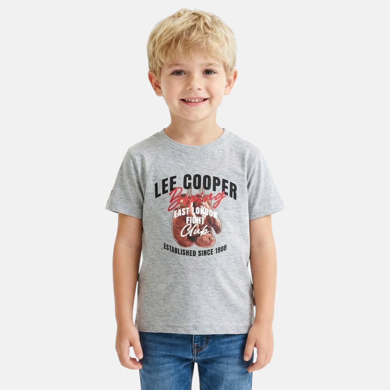 T Shirt Garçon Manches Courtes Imprimé Gris T Shirt Garçon Manches Courtes Imprimé Gris