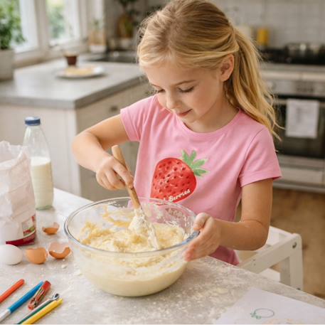 T-shirt manches courtes avec dessin Beige+Blanc+Orange+Rose 17 - vertbaudet enfant 