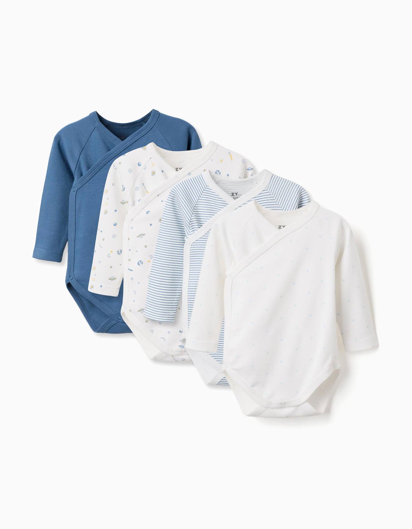 Lot De 4 Bodies Croisés Unis/imprimés Multicolore