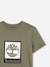 T-shirt  garçon col rond Marron clair+Vert 6 - vertbaudet enfant 