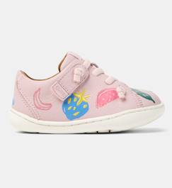 Chaussures-Chaussures bébé 17-26-Marche fille 19-26-Baskets fille cuir peu cami twins
