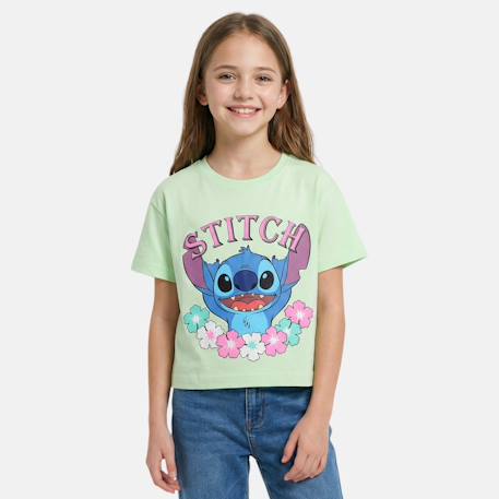 T-shirt manches courtes fille avec personnage lilo & stitch  - vertbaudet enfant