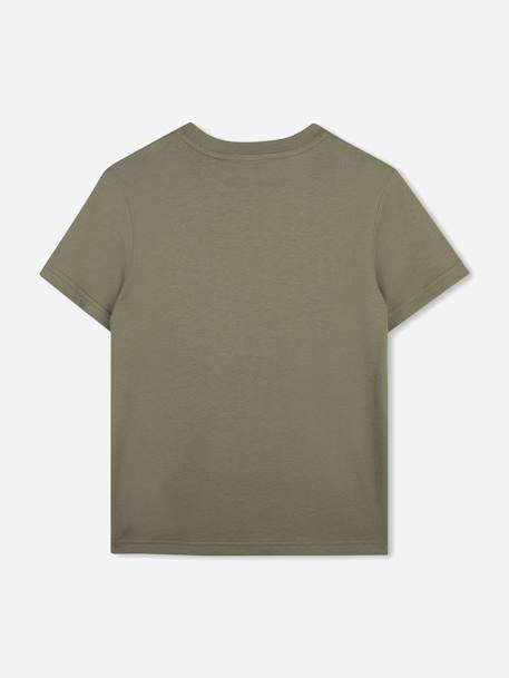 T-shirt  garçon col rond Marron clair+Vert 5 - vertbaudet enfant 