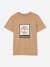 T-shirt  garçon col rond Marron clair+Vert 1 - vertbaudet enfant 