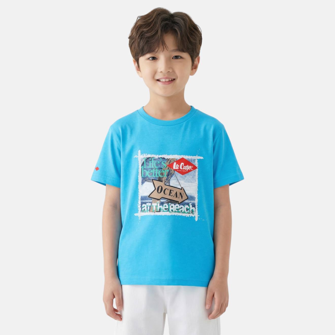 T-shirt Manches Courtes Garon Avec Imprime Ocean Bleu 8 €
