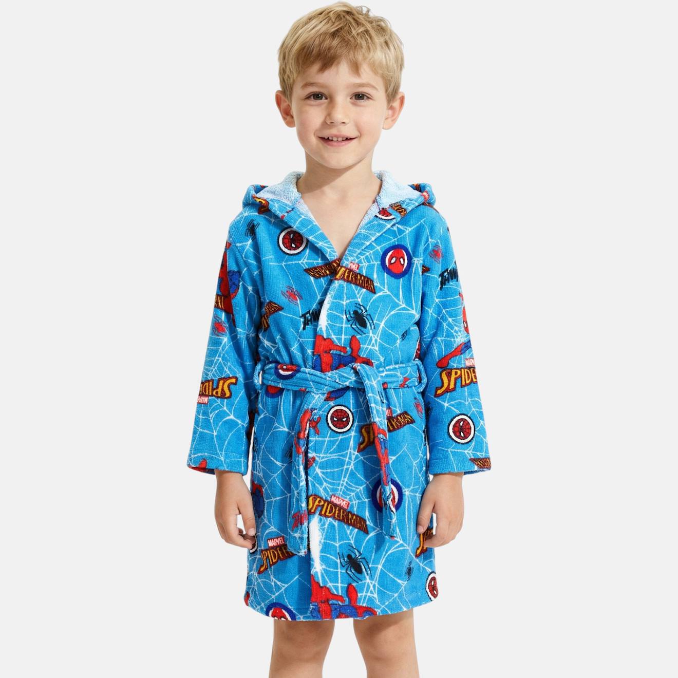 Peignoir Garon Spiderman Bleu 19$