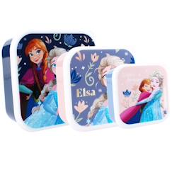 Puériculture-Set de boîtes à goûter 3 en 1 la reine des neiges en pvc – 12 cm