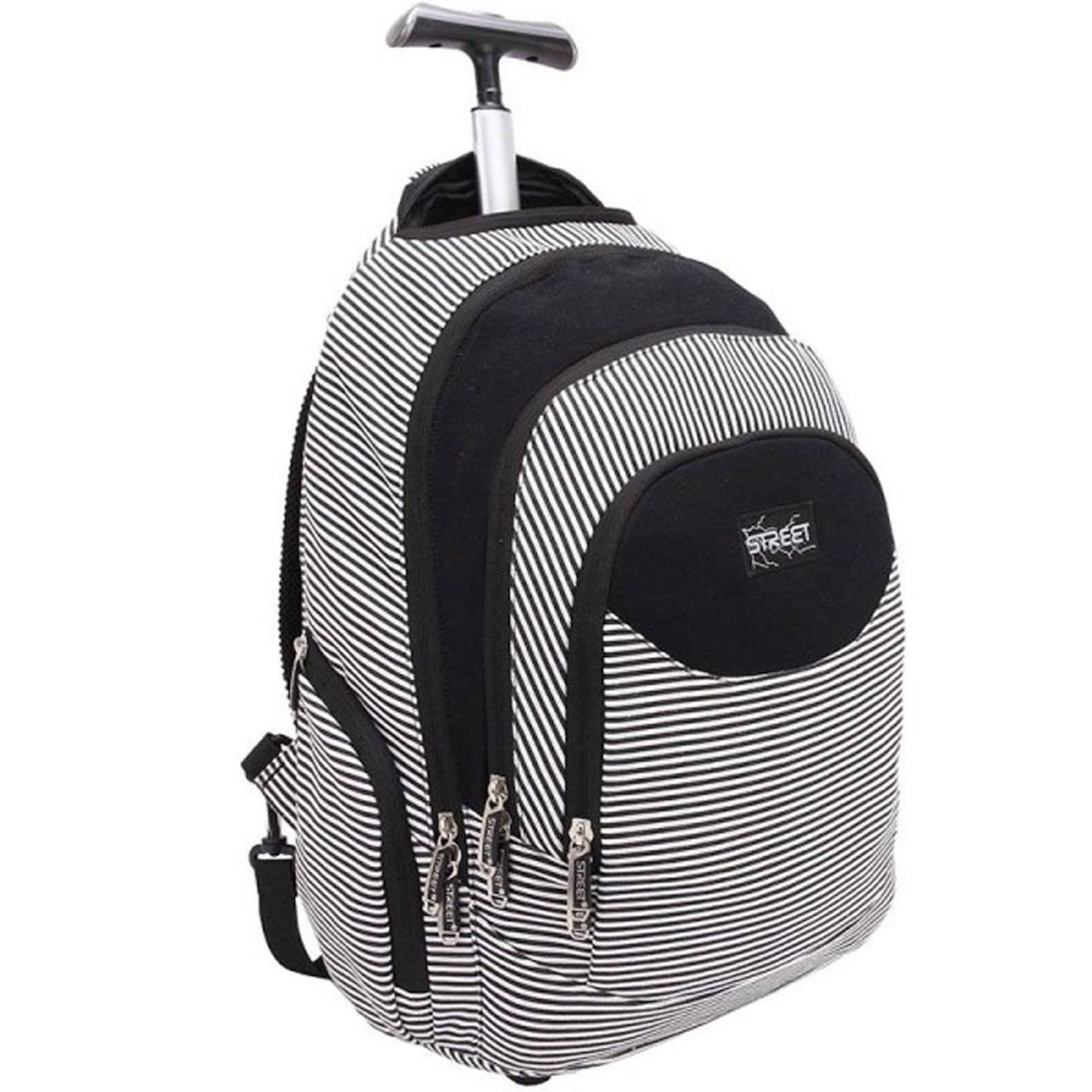 Sac À Dos Trolley Street Rayé Et 47 Cm Noir / Blanc