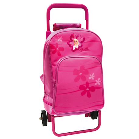 Sac à dos à roulettes barbie fleur 35 cm - maternelle  - vertbaudet enfant