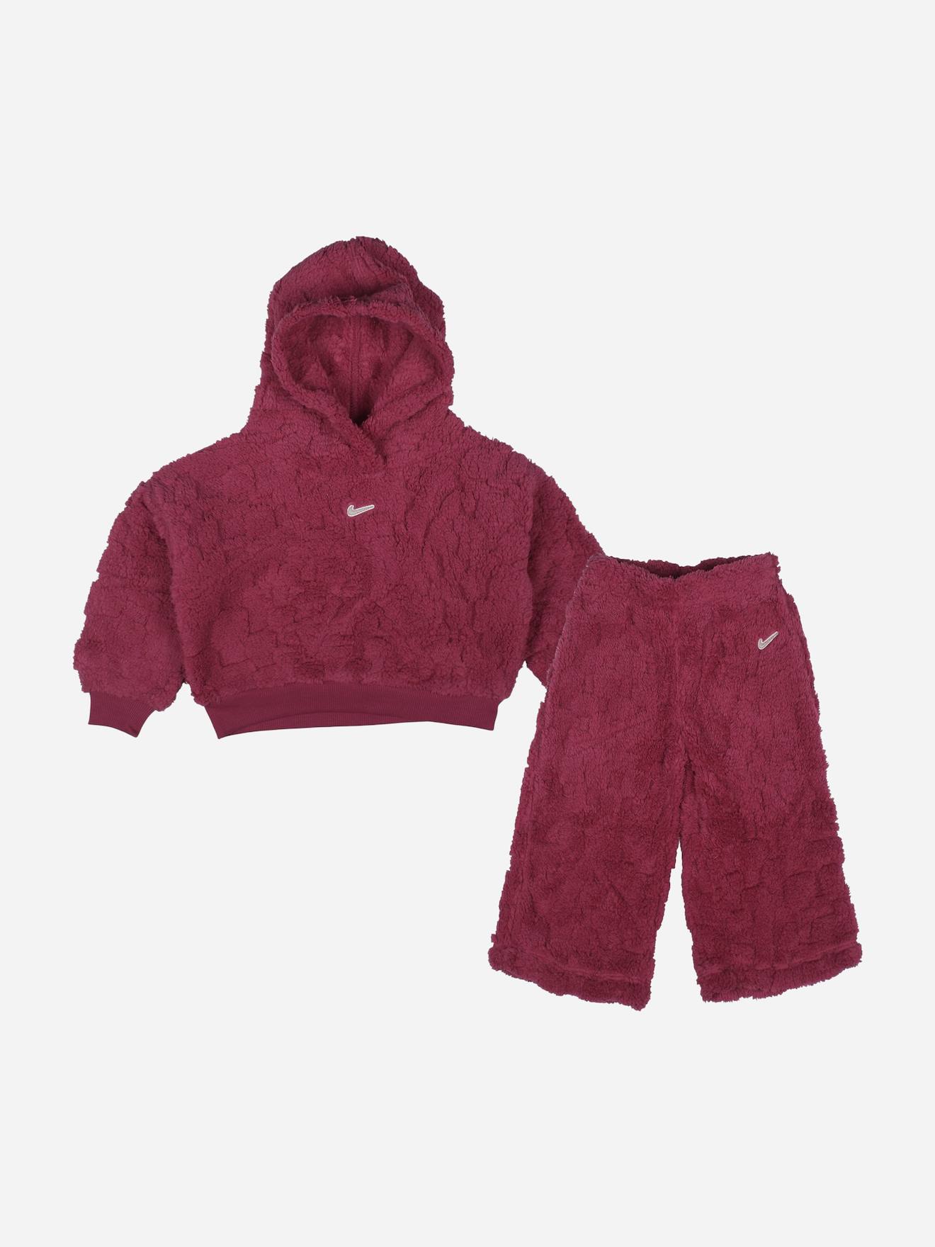 Ensemble Deux Pièces Pour Enfant Sweat À Capuche Et Pantalon Doux Fuchsia