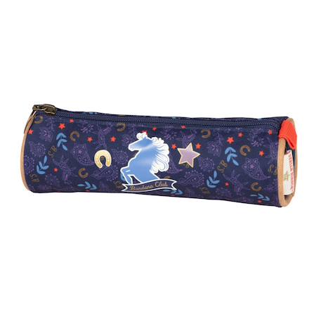 Fille-Accessoires-Fourniture scolaire-Trousse-Trousse ronde toile motif cheval appaloosa