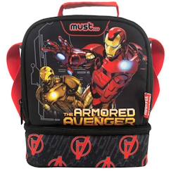 Puériculture-Sac goûter isotherme iron man armored 24 cm sac déjeuner
