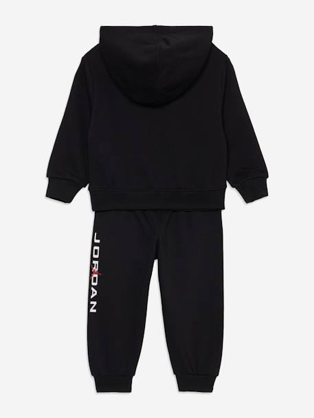Ensemble deux pièces pour enfant sweat à capuche et pantalon confortable Noir+Vert d'eau 2 - vertbaudet enfant 