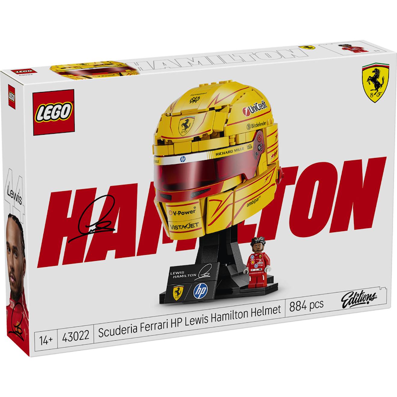 Lego 43022 - Scuderia Ferrari Hp Casque De Lewis Hamilton Multicolore