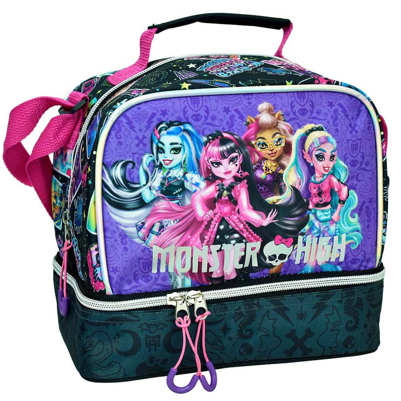 Sac Goûter Monster High 21 Cm - Sac Déjeuner Multicolore