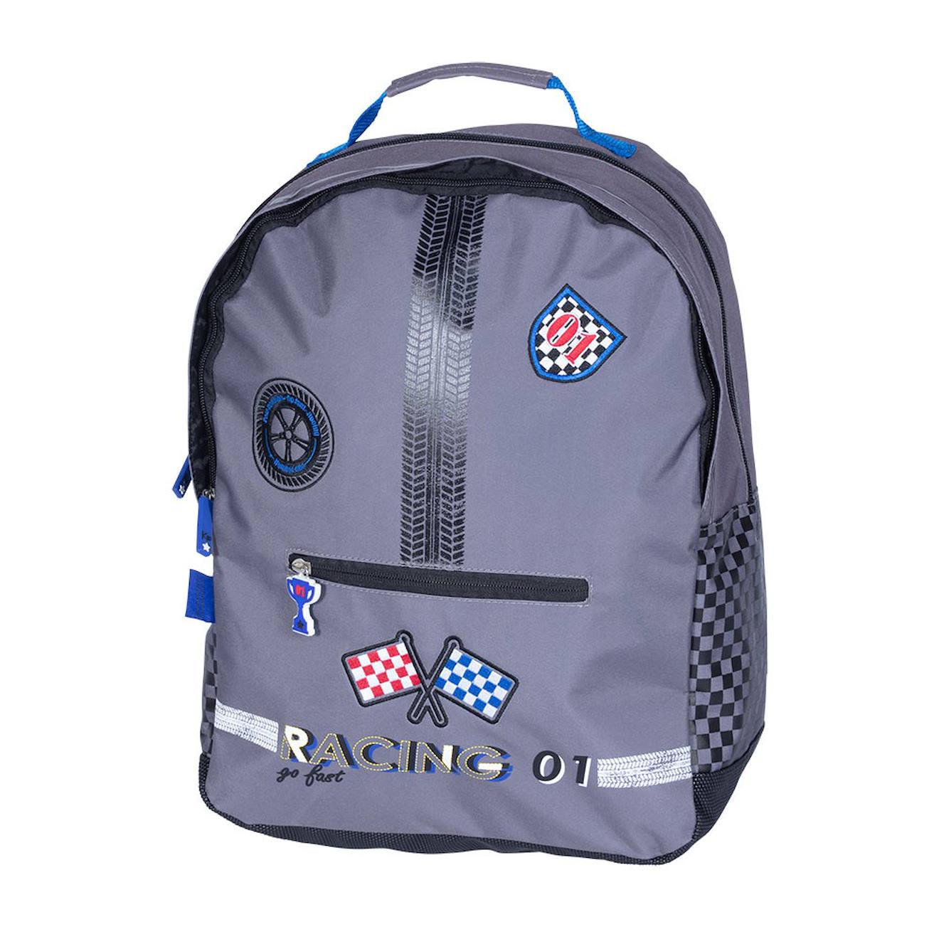 Sac À Dos Scolaire Garçon - 43 Cm Gris